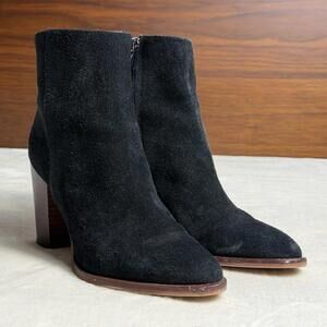 Sam Edelman Women’s Black Suede Blake Side Zippered Ankle Boots Size 7